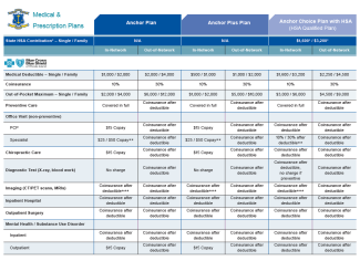 Anchor Medical Plan Comparison Table Thumbnail